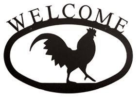 Rooster - Welcome Sign Small