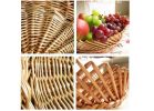 Creative Art Wicker Basket Fruit Basket Bread Tray Storage Basket, Set of 1