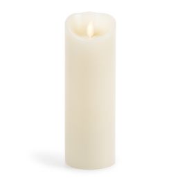 Flameless Candle Vanilla Scented Ivory Wax Classic Pillar 8 Inch Ivory