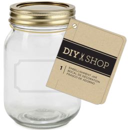 Diy Shop 4 Collection Mini Mason Jar Gold Plated Glass