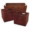 Leo Set of 3 Wired Baskets, 1 Large and 2 Small