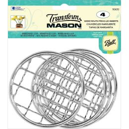 Transform Mason Ball Lid Inserts 4/Pkg-Silver Frog - Wide Mouth