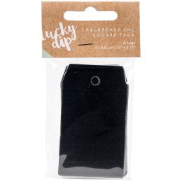 Lucky Dip Chalkboard Tags 12/Pkg-1.5"X2.75" Square