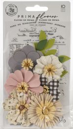 Prima Marketing Mulberry Paper Flowers  -Gather/Spring Farmhouse, 10/Pkg