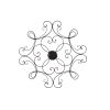 Scrolled Metal Wall Medallion for Indoor and Outdoor, Bronze