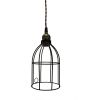Metal Bird Cage Style Lampshade Chandelier Ceiling Pendant, Black
